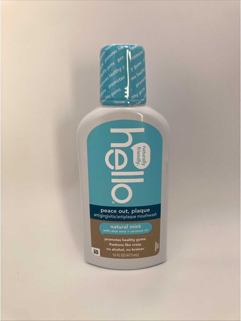 Hello Peace Out Plaque Antigingivitis Mouthwash Natural Mint 16 fl oz Brand New